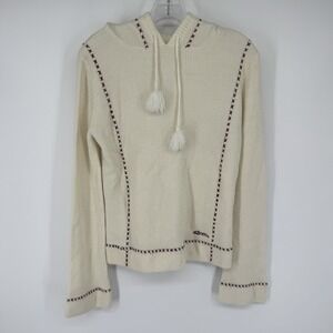 O'neill Women's Medium Long Sleeve Sweater Hooded With Tassels Boho Surf Y2K